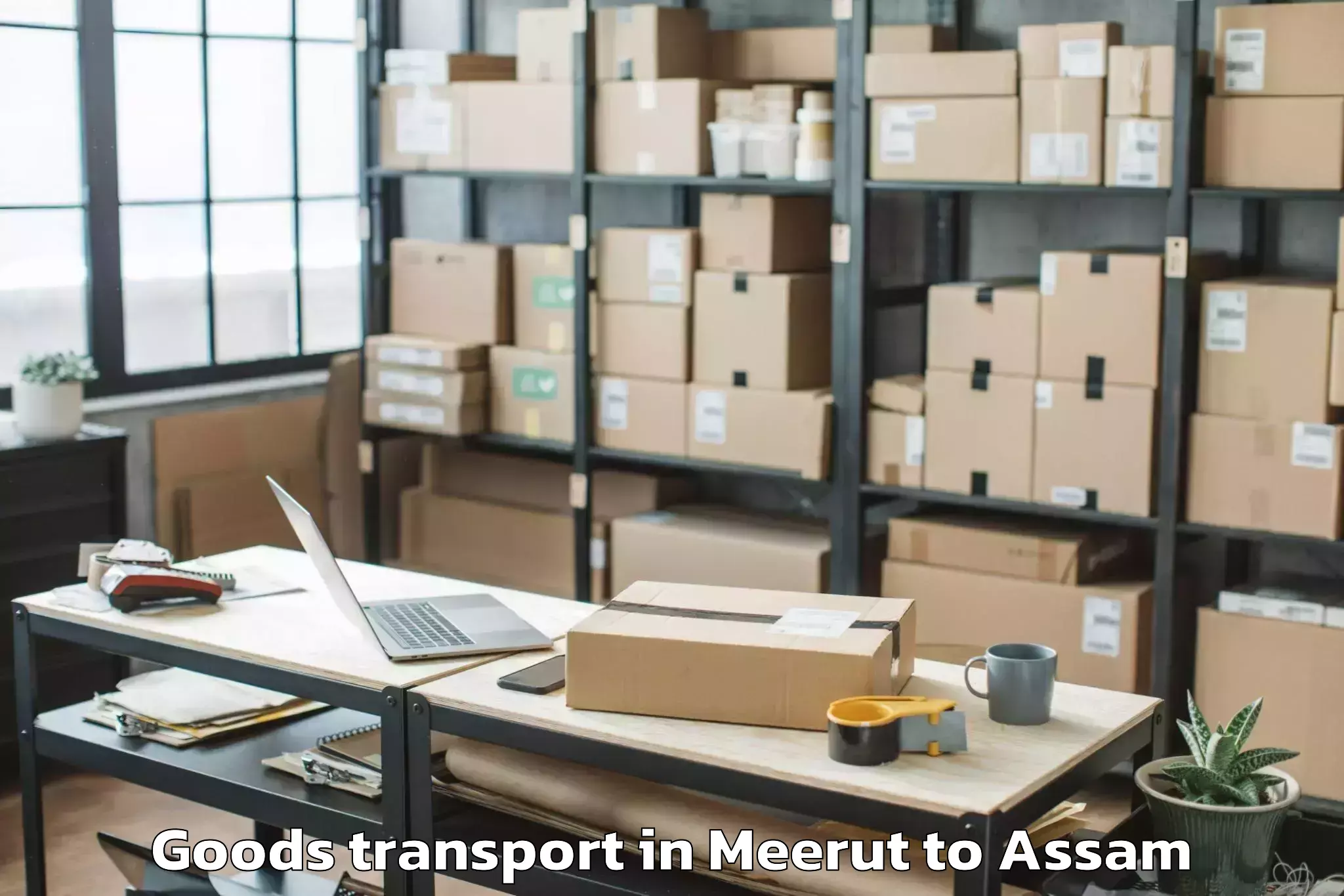 Efficient Meerut to Lakhipur Goods Transport